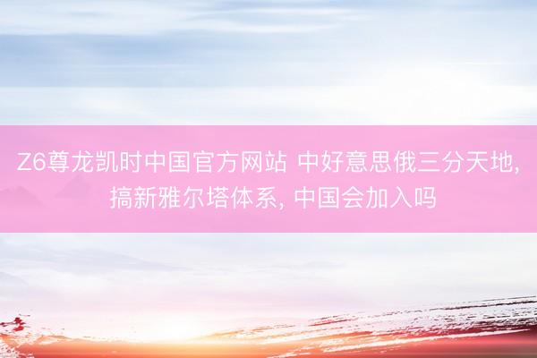 Z6尊龙凯时中国官方网站 中好意思俄三分天地， 搞新雅尔塔体系， 中国会加入吗