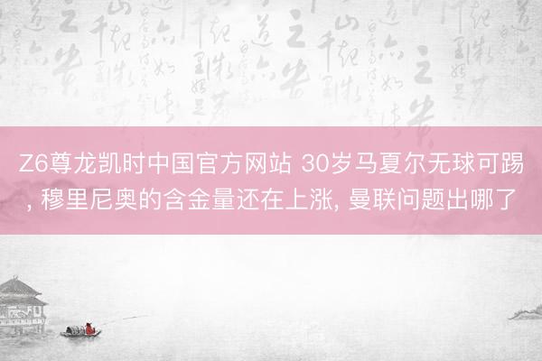 Z6尊龙凯时中国官方网站 30岁马夏尔无球可踢， 穆里尼奥的含金量还在上涨， 曼联问题出哪了