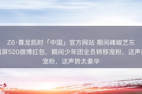Z6·尊龙凯时「中国」官方网站 期间峰峻艺东说念主霸屏520微博红包，期间少年团全员转移宠粉，这声势太豪华