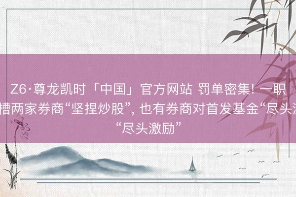 Z6·尊龙凯时「中国」官方网站 罚单密集! 一职工跳槽两家券商“坚捏炒股”， 也有券商对首发基金“尽头激励”