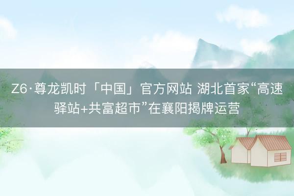 Z6·尊龙凯时「中国」官方网站 湖北首家“高速驿站+共富超市”在襄阳揭牌运营