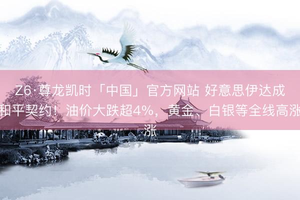 Z6·尊龙凯时「中国」官方网站 好意思伊达成和平契约！油价大跌超4%，黄金、白银等全线高涨