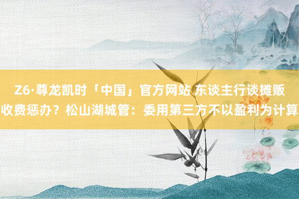 Z6·尊龙凯时「中国」官方网站 东谈主行谈摊贩收费惩办？松山湖城管：委用第三方不以盈利为计算